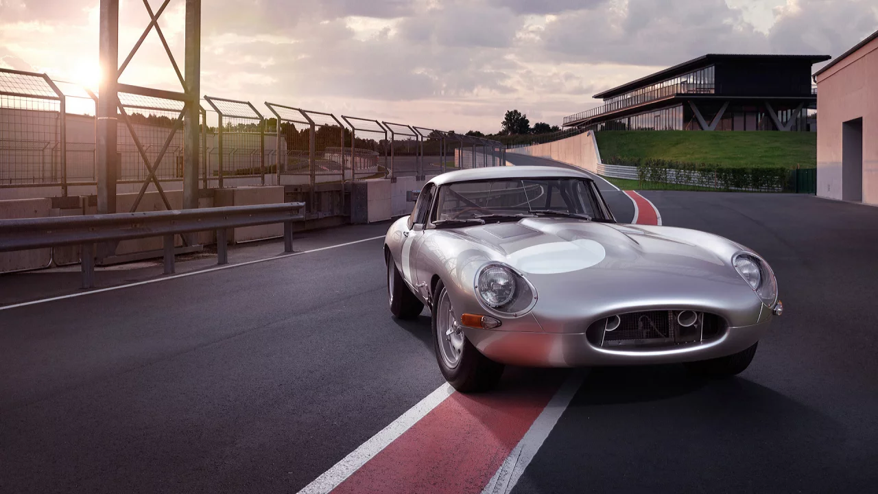 Трасса, машина, авто, Jaguar Lightweight E Type