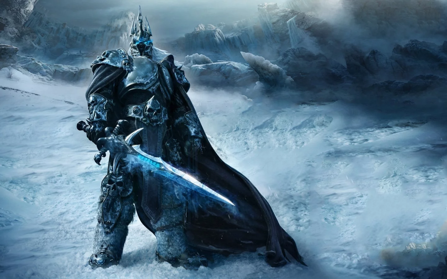 игра, wrath of the lich king, горы, воин, world of warcraft