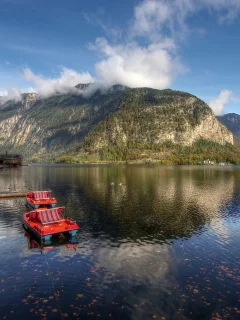 природа, горы, небо, вода, облака