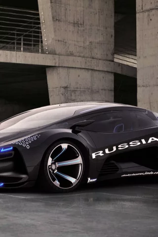 Гараж, плиты, суперкар, автопром, Lada Raven, будущее.