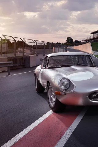 Трасса, машина, авто, Jaguar Lightweight E Type