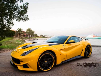 спорткар, чёрный, Ferrari F12 Berlinetta