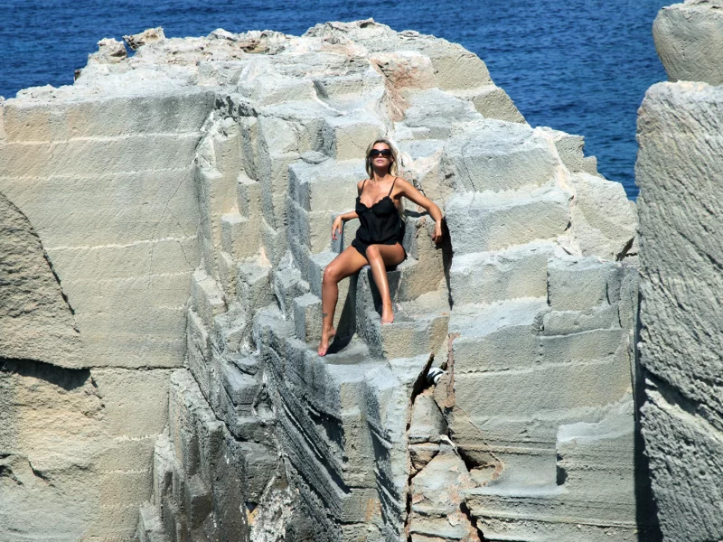 море, девушка, платье