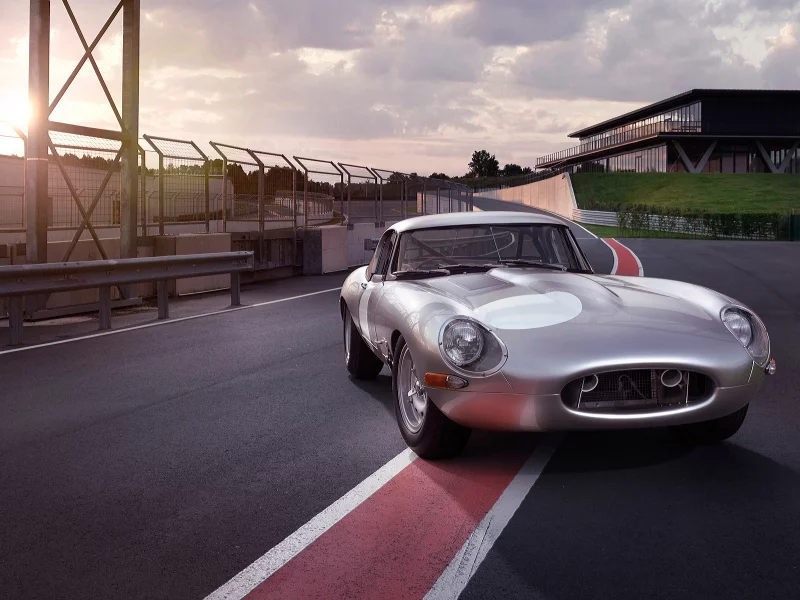 Трасса, машина, авто, Jaguar Lightweight E Type