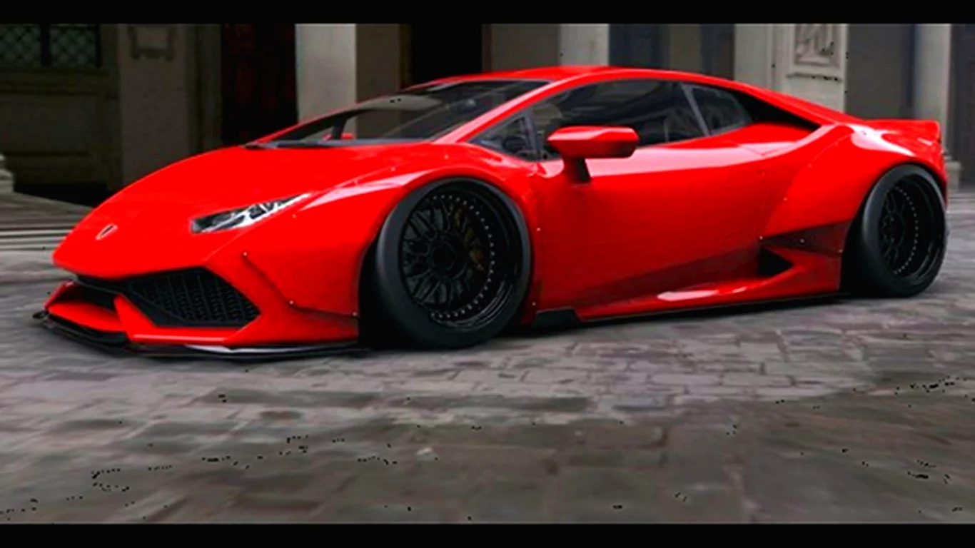 спорткар, красный, тюнинг, Lamborghini Huracan
