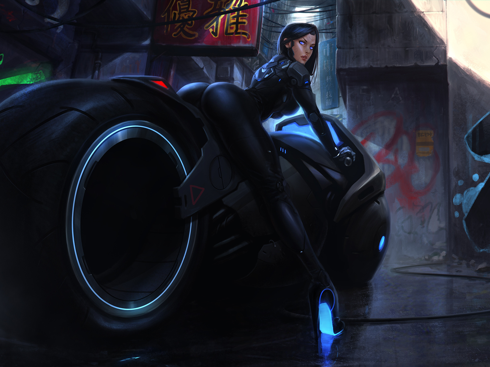 Cyberpunk girls art фото 77