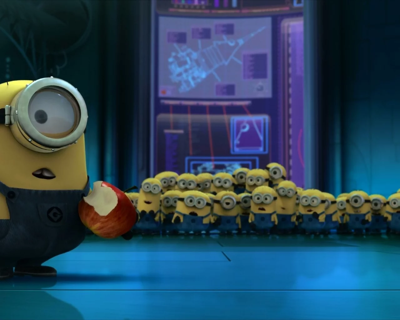 despicable me, apple, гадкий я, minions, миньоны, яблоко