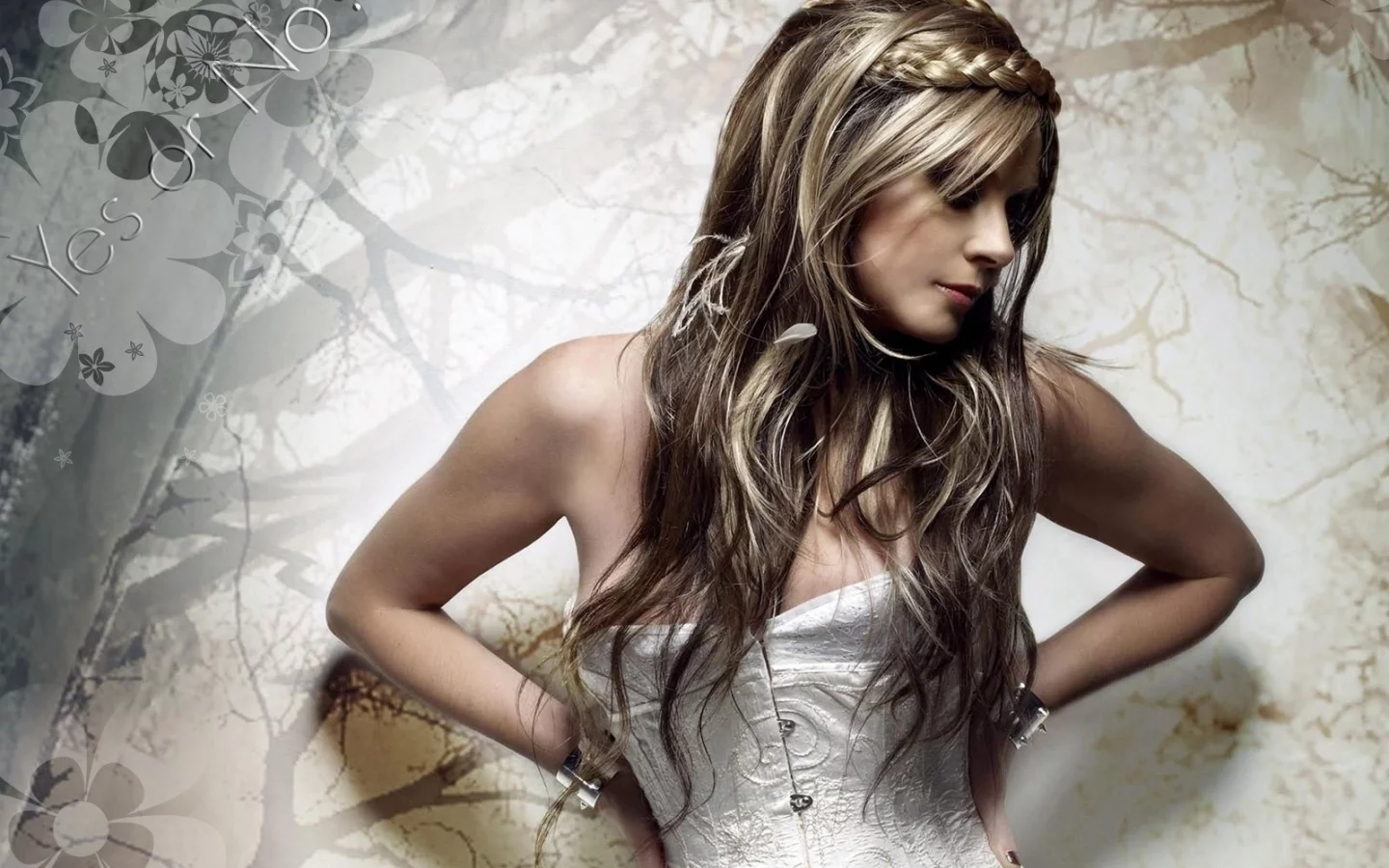косички, sarah brightman, корсет