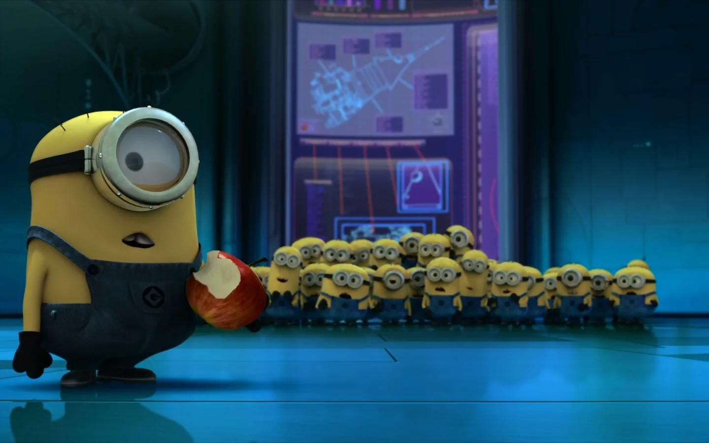 despicable me, apple, гадкий я, minions, миньоны, яблоко