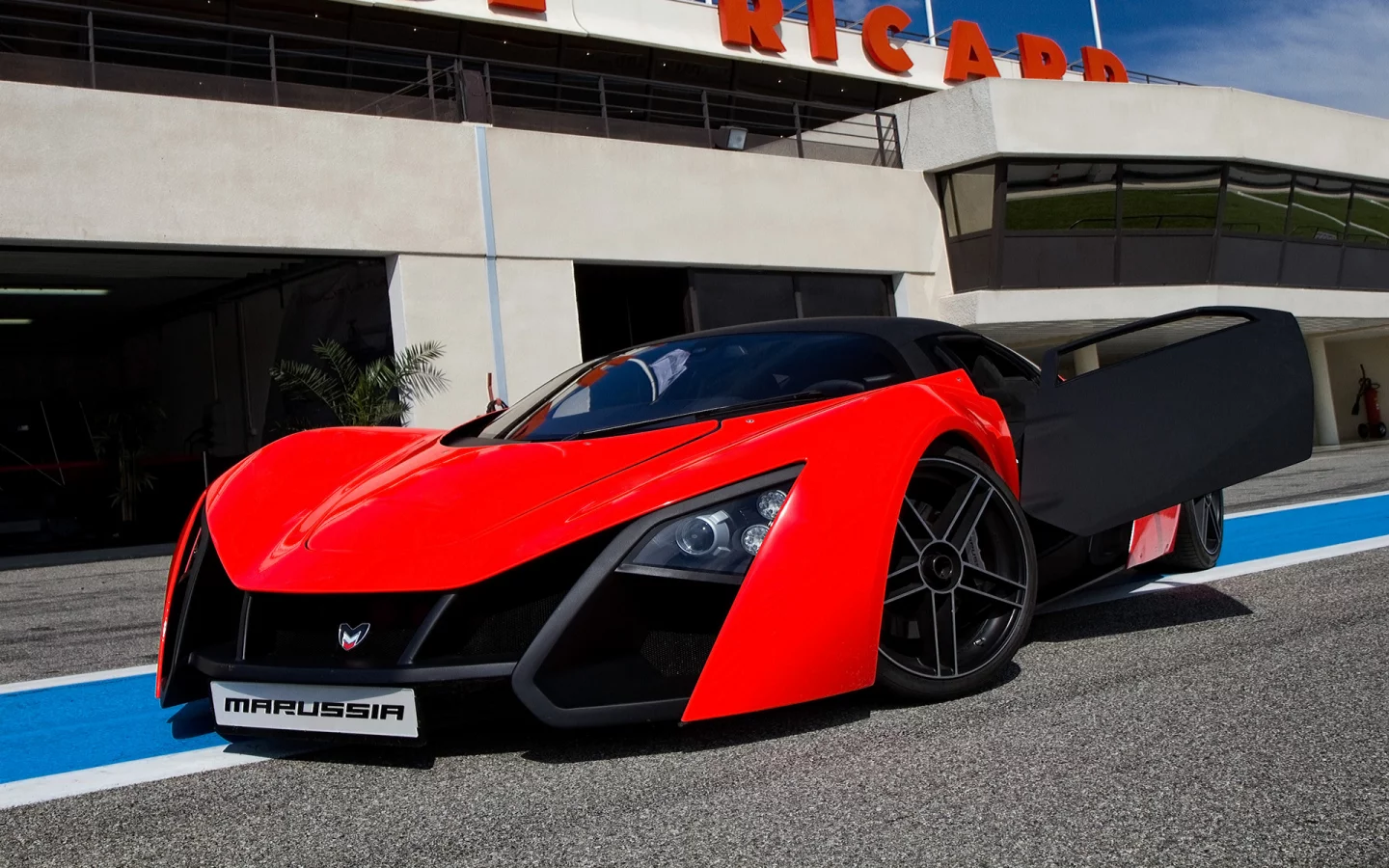 Строение, асфальт, суперкар, Marussia