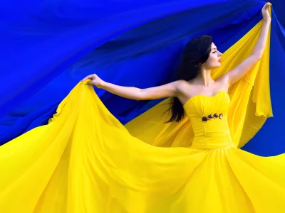 девушка, платье, фон