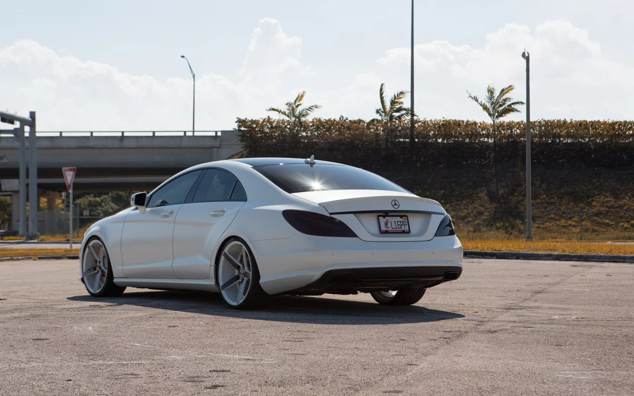 задок, тюнинг, cls 550, мат, белый, mercedes