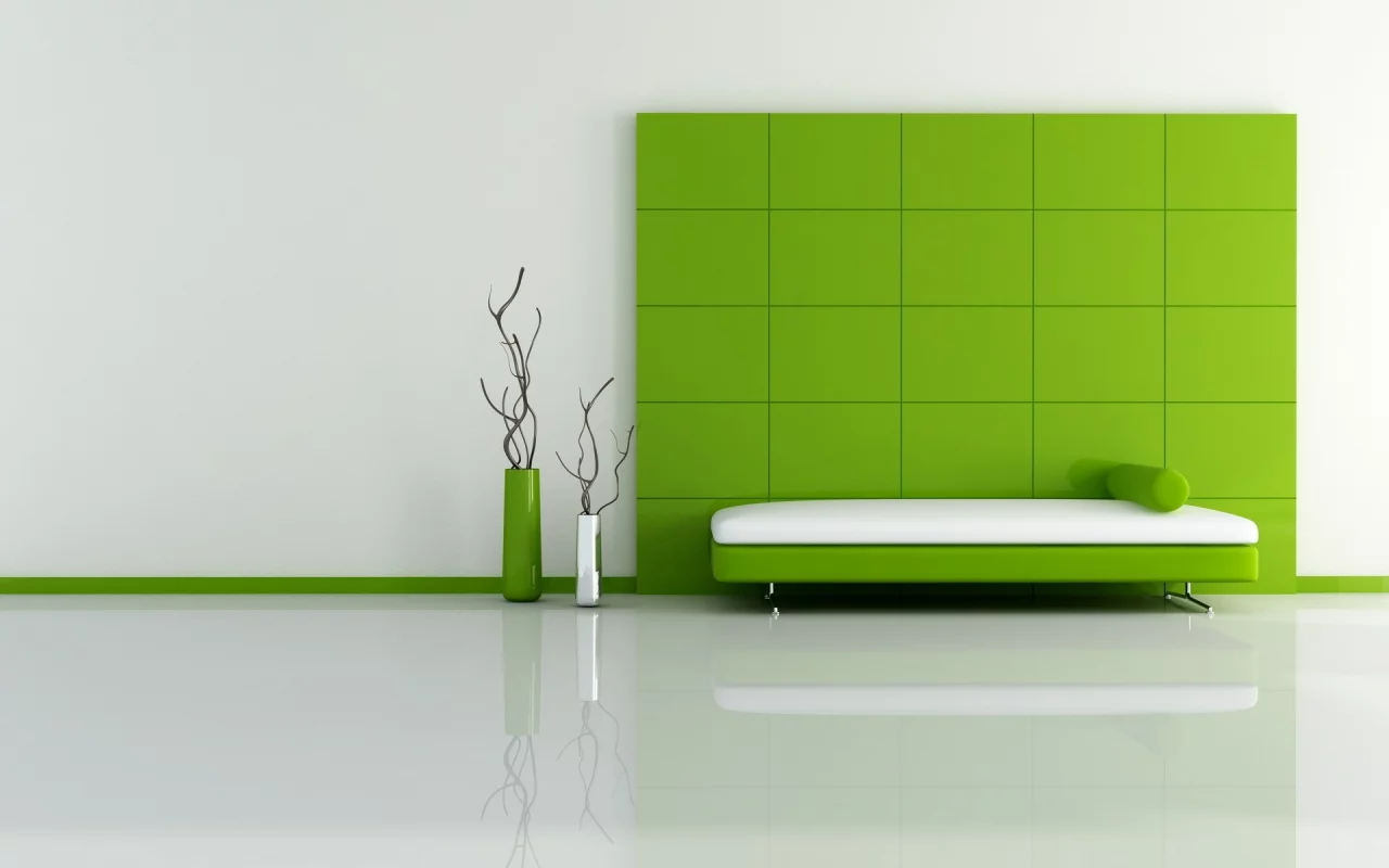 Green, Sofa, White, Floor, Style