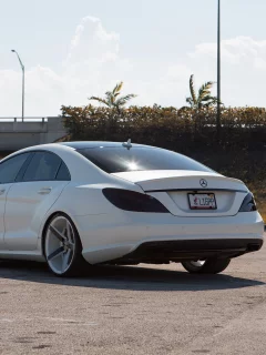 задок, тюнинг, cls 550, мат, белый, mercedes