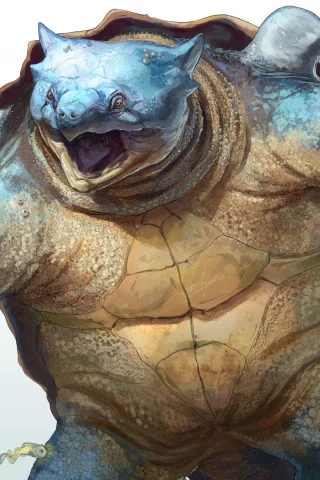 черепаха, панцирь, морской, blastoise, покемон