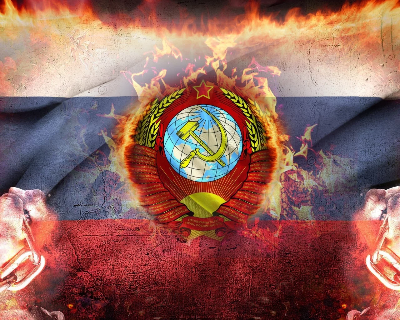 ссср, цепь, россия, кулак, флаг