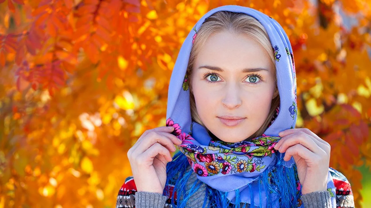 Россия, модель, платок