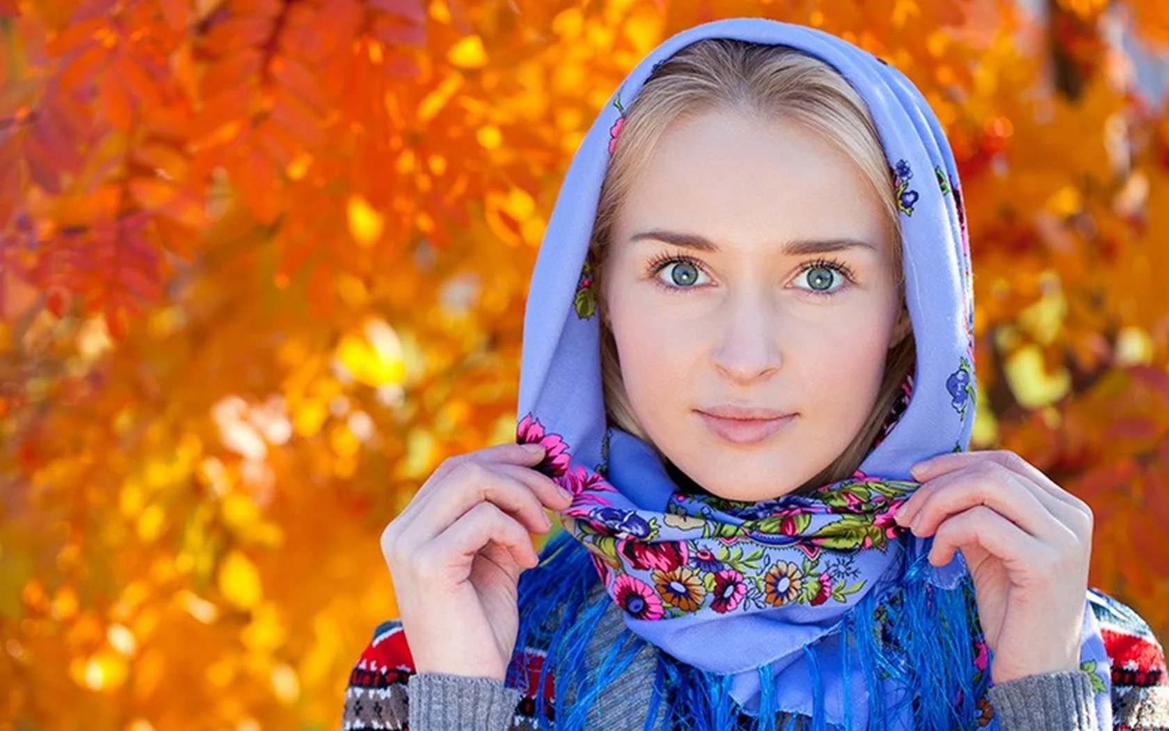 Россия, модель, платок