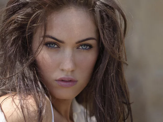 голубые глаза, веснушки, лицо, megan fox, меган фокс