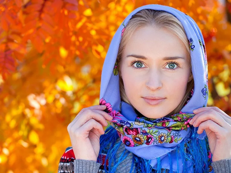Россия, модель, платок