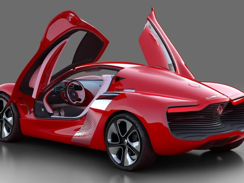 Renault, Dezir, Open, Doors, Rear, Red