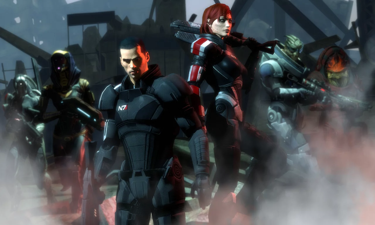 legion, krogan, urdnot wrex, shepard, tali zorah, mass effect, garrus vakarian, turians, female