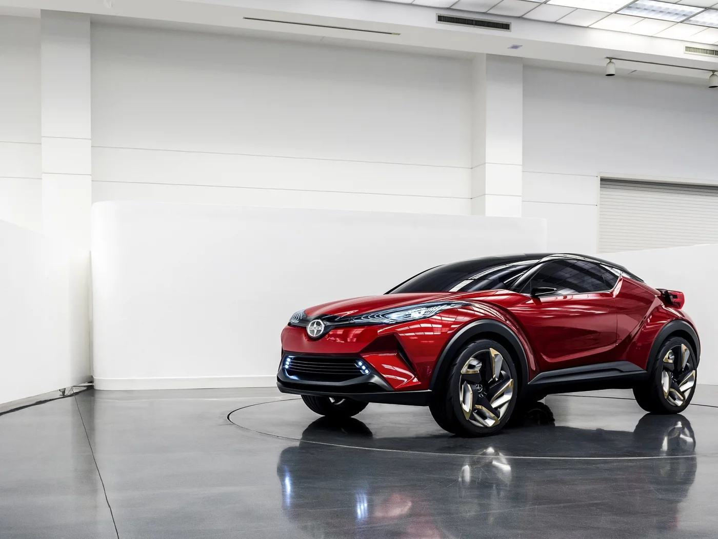красный, 2015, scion, c-hr, кроссовер, концепт