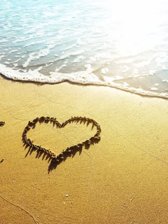 пляж, сердце, настроения, любовь, песок, сердечко, i love