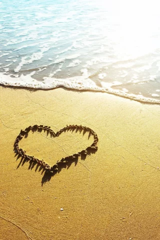 пляж, сердце, настроения, любовь, песок, сердечко, i love
