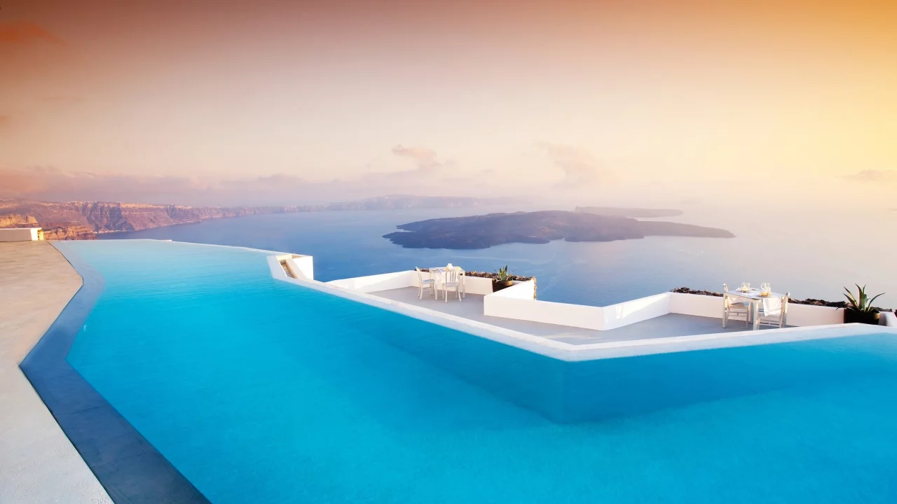 санторини, греция, greece, pool, santorini, бассейн, отель