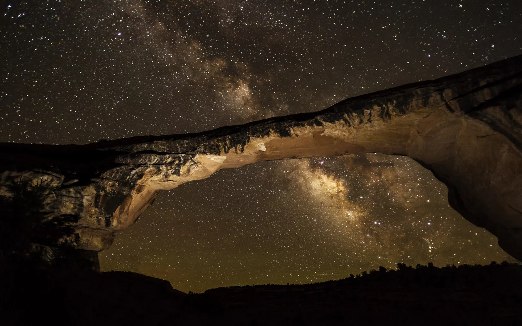 milky way, звезды, скала, ночь, млечный путь, галактика, арка