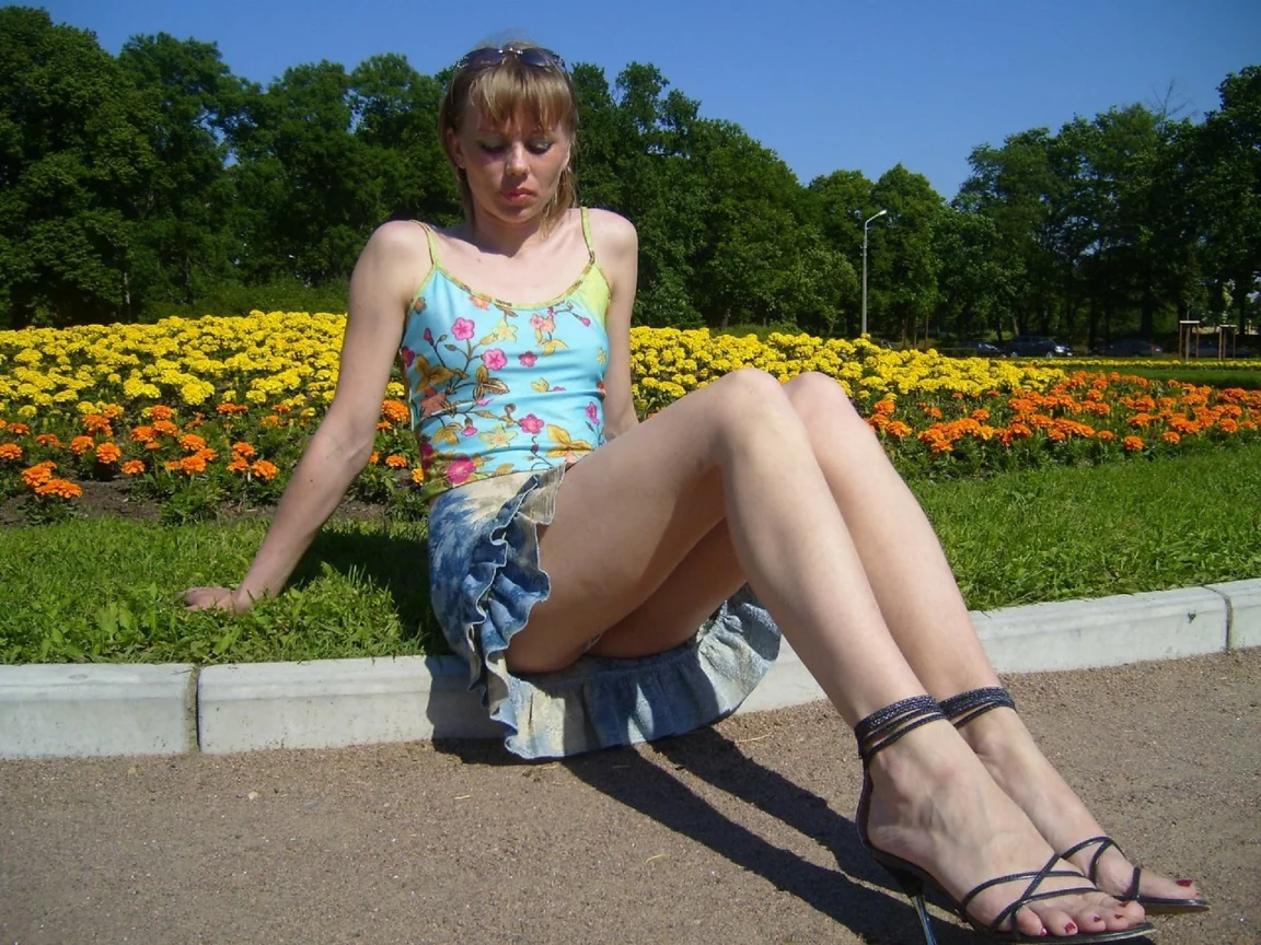 девушка, природа, цветы