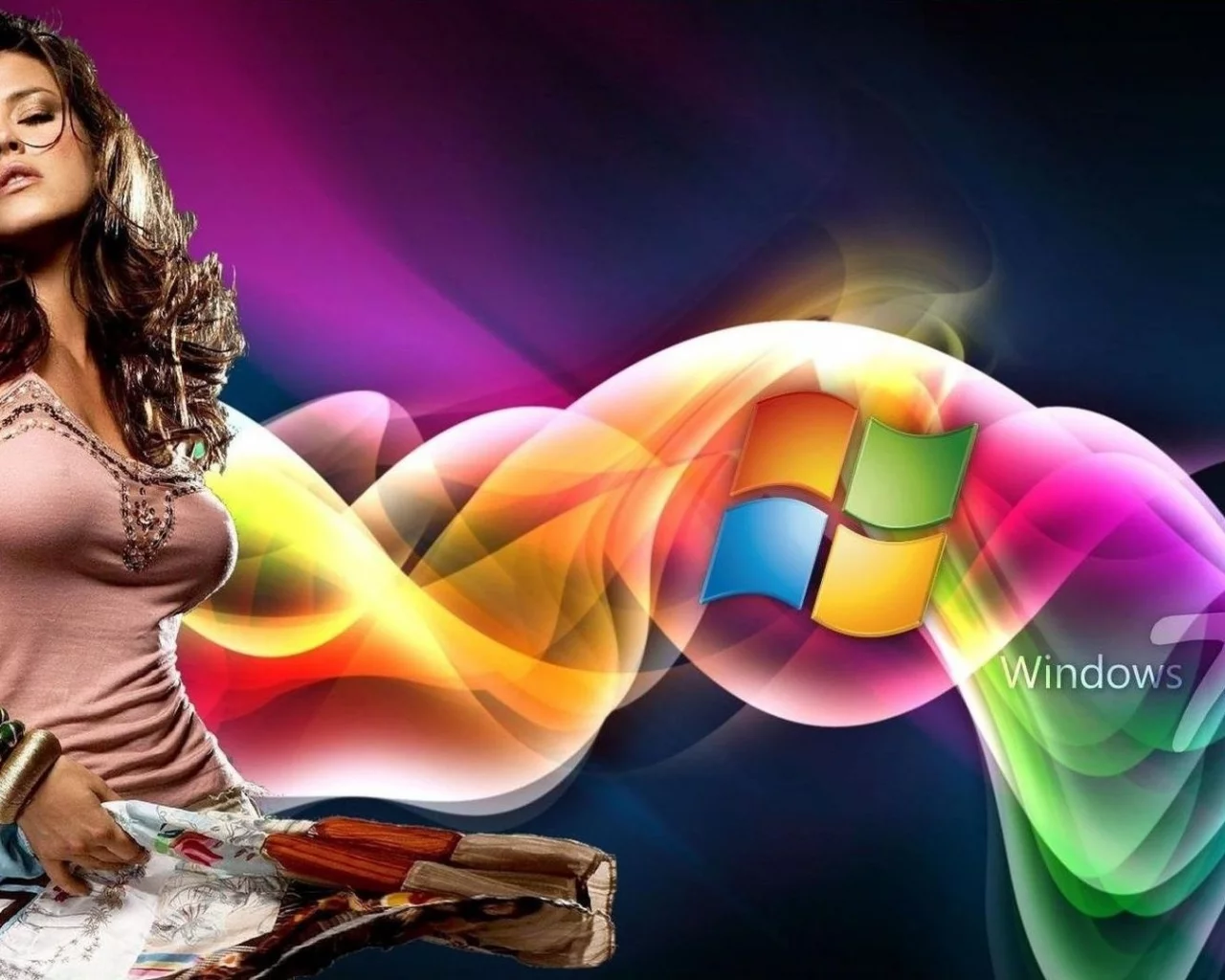 девушки, google, windows 7, alicia machado