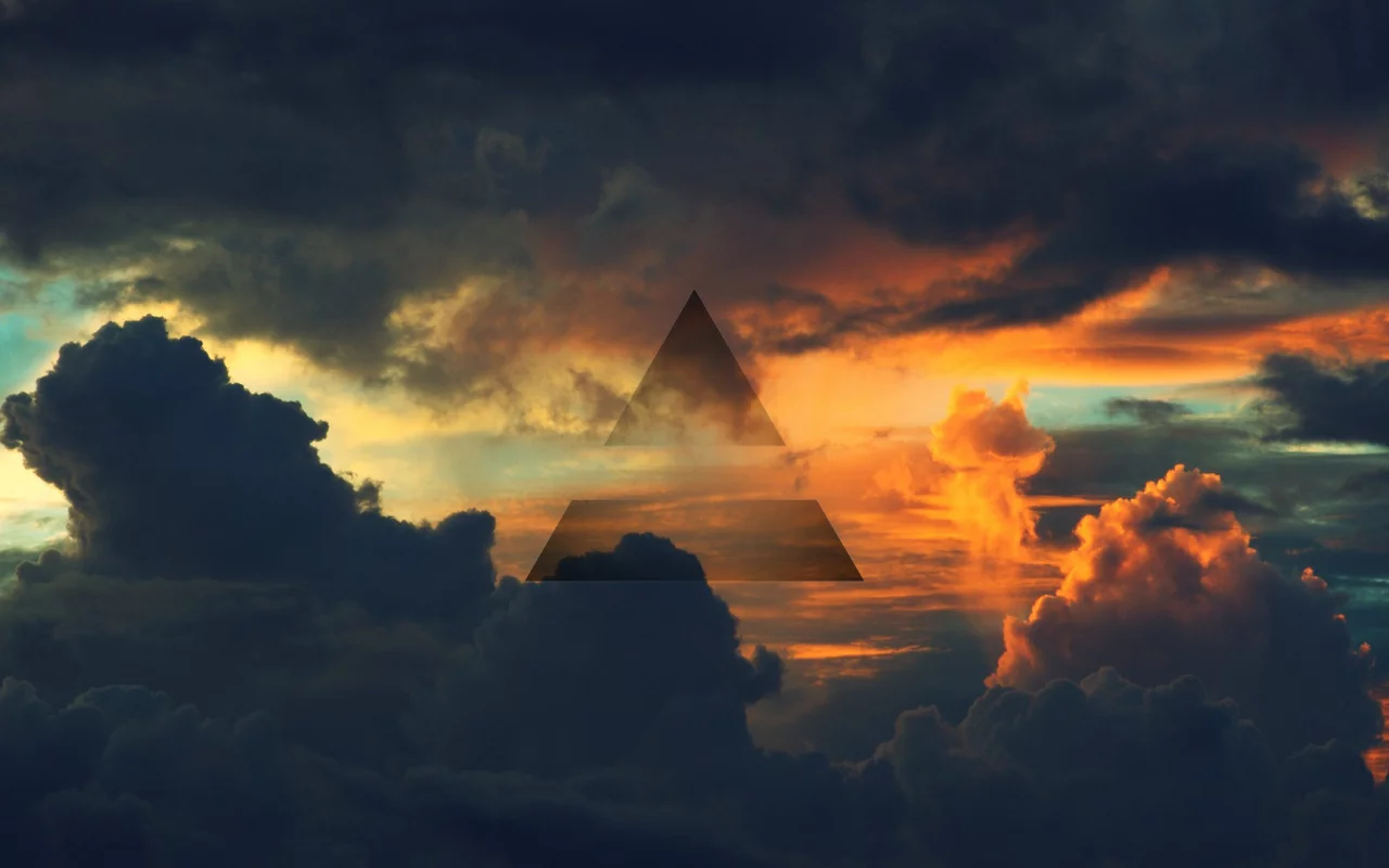 воздух, 30 seconds to mars, треугольник, небо, символ