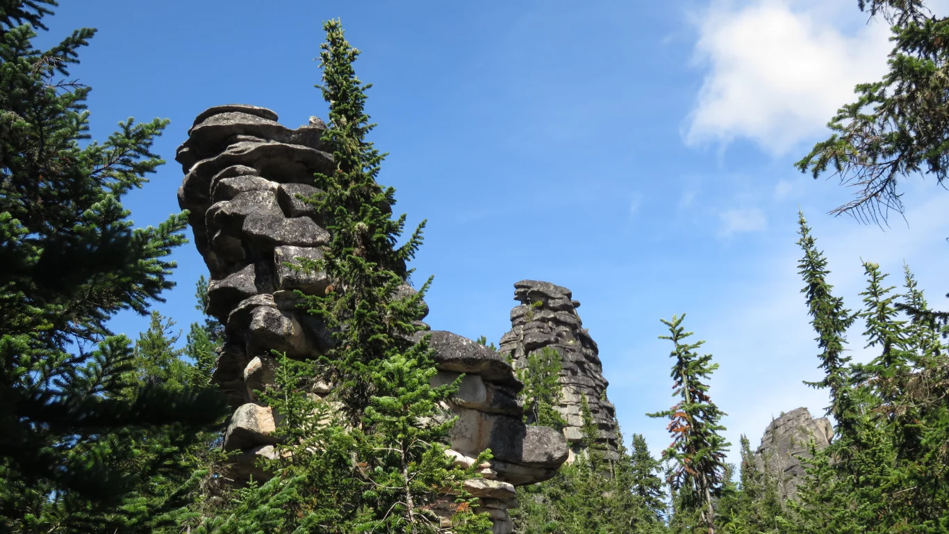 горы, каменный городок, саяны, тп