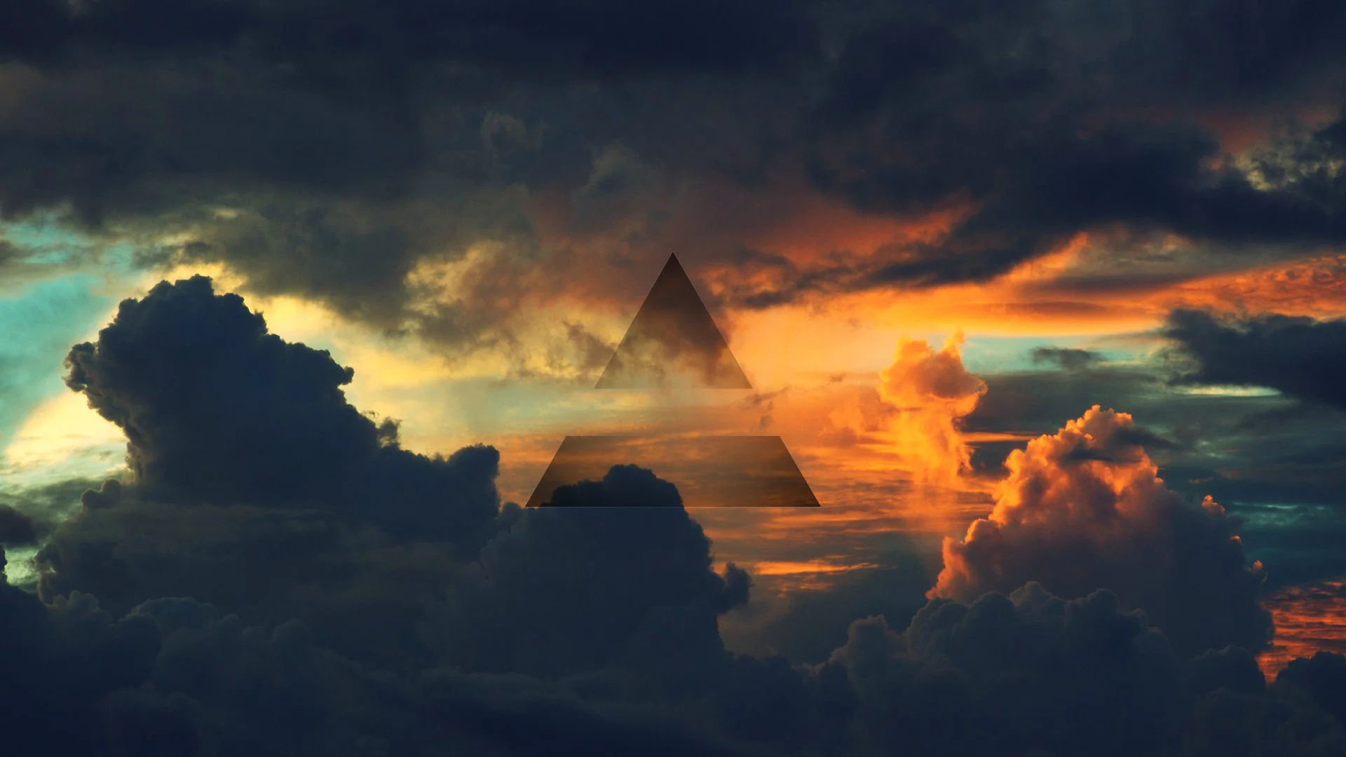 воздух, 30 seconds to mars, треугольник, небо, символ