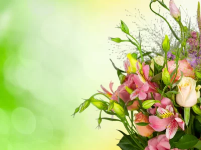 розы, эустома, бутоны, букет, фон