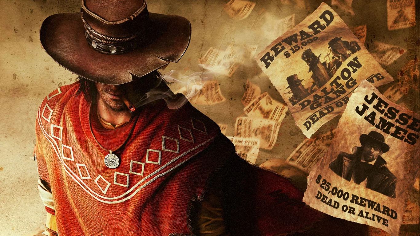 медальон, cowboy, ковбой, call of juarez the gunslinger, сигара, шляпа