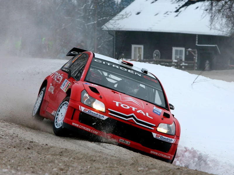 ситроен, дом, c4, зима, citroen, dani sordo, фары, снег, rally