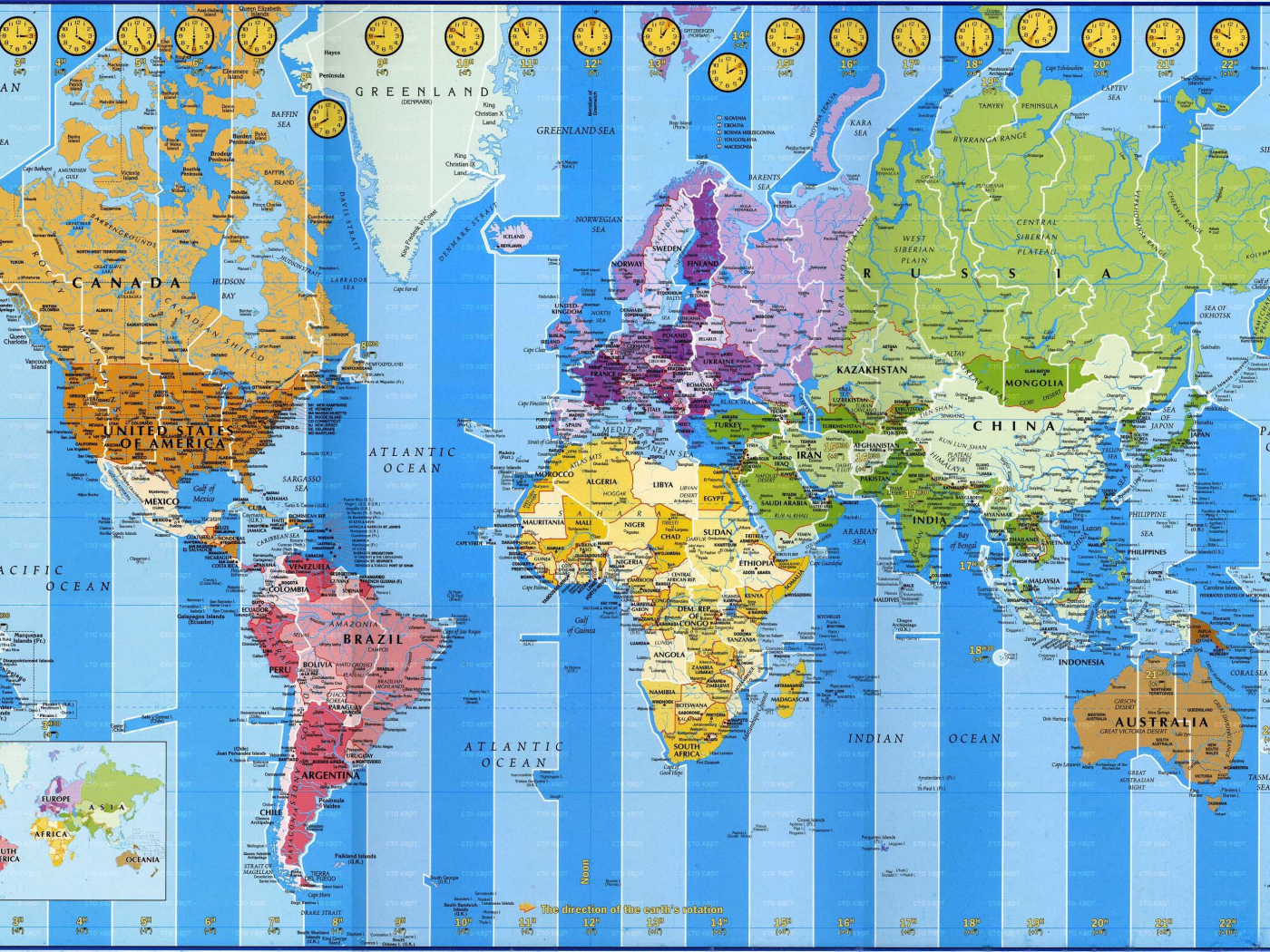 Картинка на рабочий стол карта, мира, часовые, пояса, транспорт, море,  океан, world, map, time, transport, ocean, sun, solar, summer, nice, beach,  mount, fish, tablica 1400 x 1050