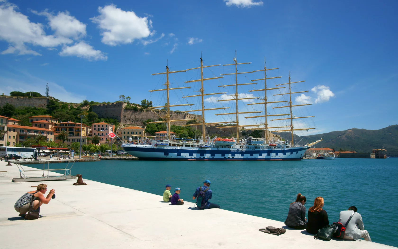 portoferraio, royal clipper, портоферрайо, italy, elba island, tuscany, тоскана