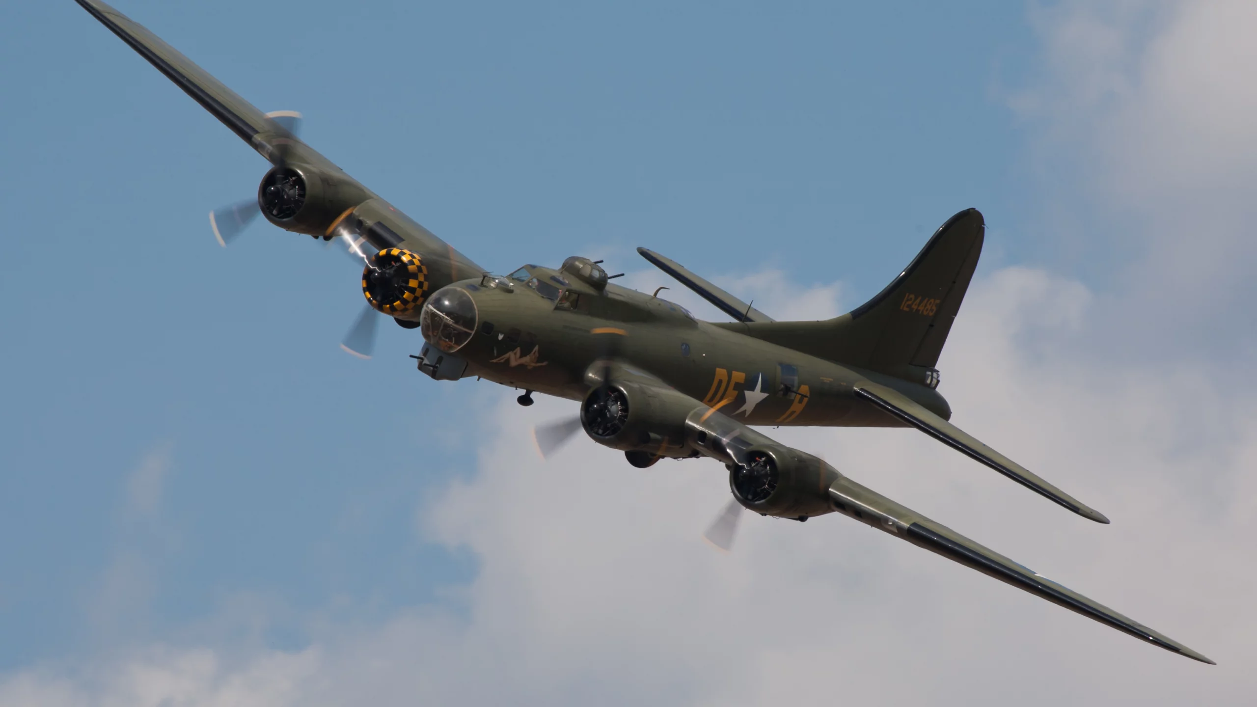 небо, flyig fortress, самолёт, boeing b-17