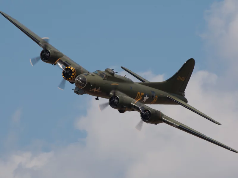 небо, flyig fortress, самолёт, boeing b-17