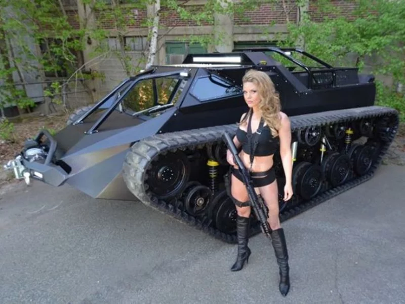 дева, гусеничный, вездеход, ripsaw ev2, созданный американской компанией, howe howe