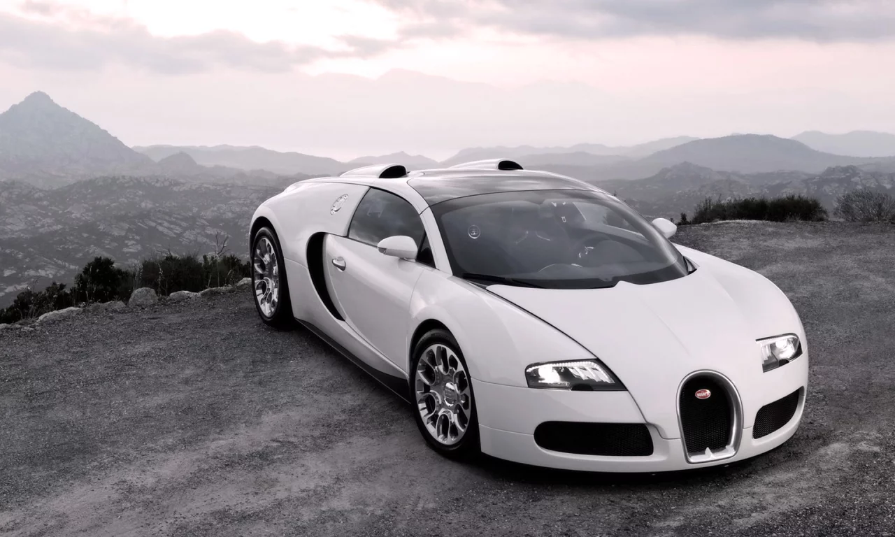 капот, авто, фары, спорткар, люкс, veyron, белый, bugatti