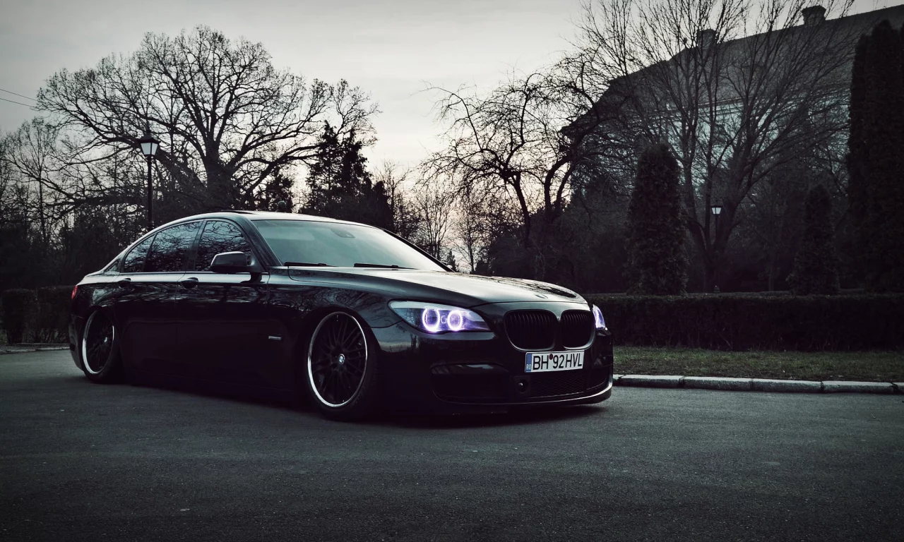 f01, bmw, stance, тюнинг, бмв, диски, фары, black, 7 series, dark