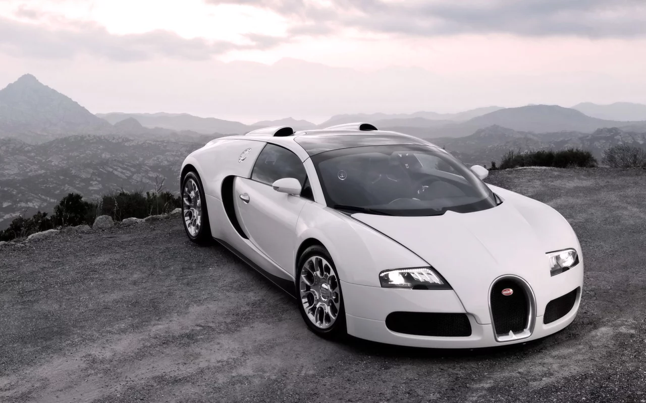 капот, авто, фары, спорткар, люкс, veyron, белый, bugatti
