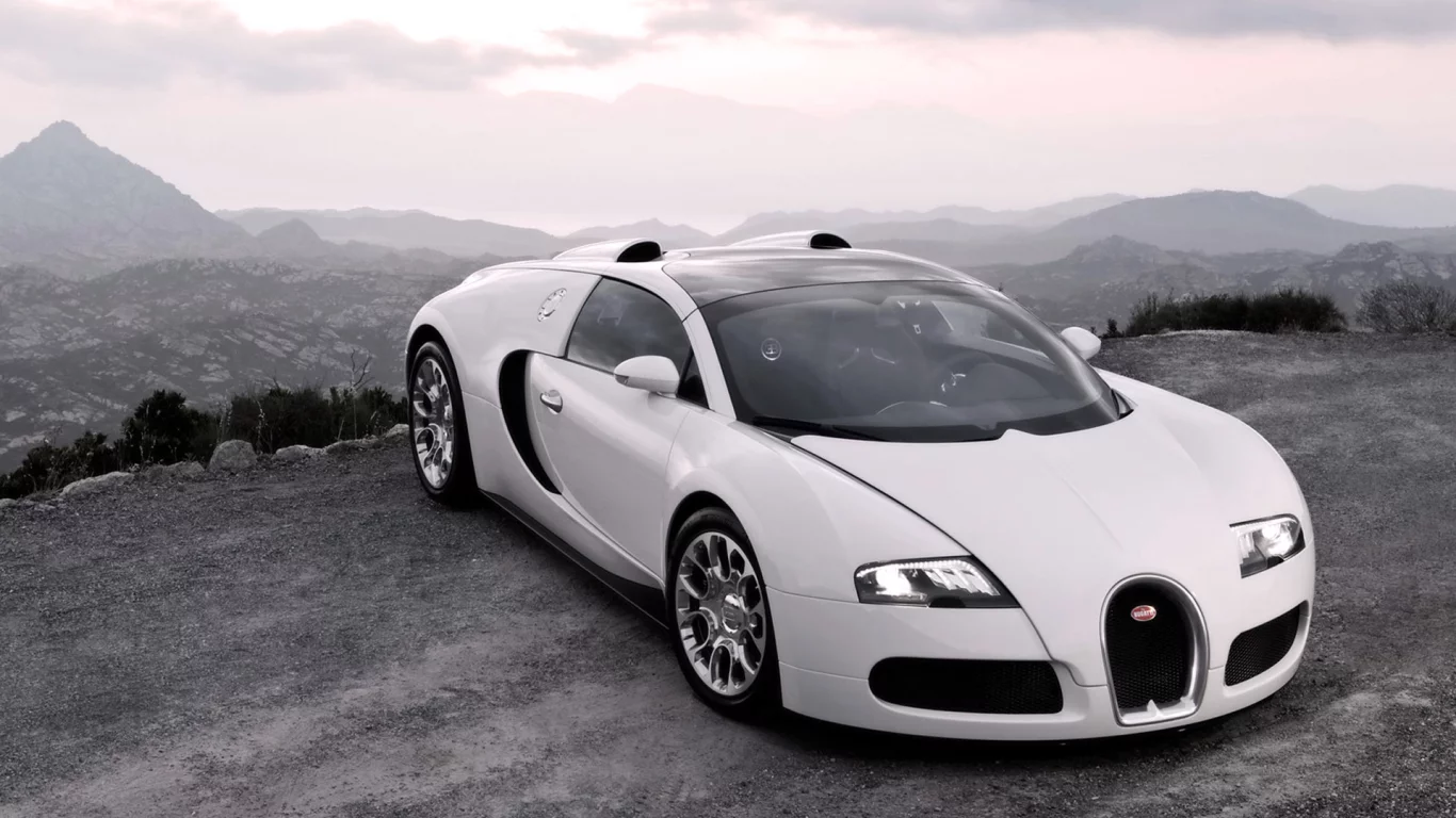 капот, авто, фары, спорткар, люкс, veyron, белый, bugatti