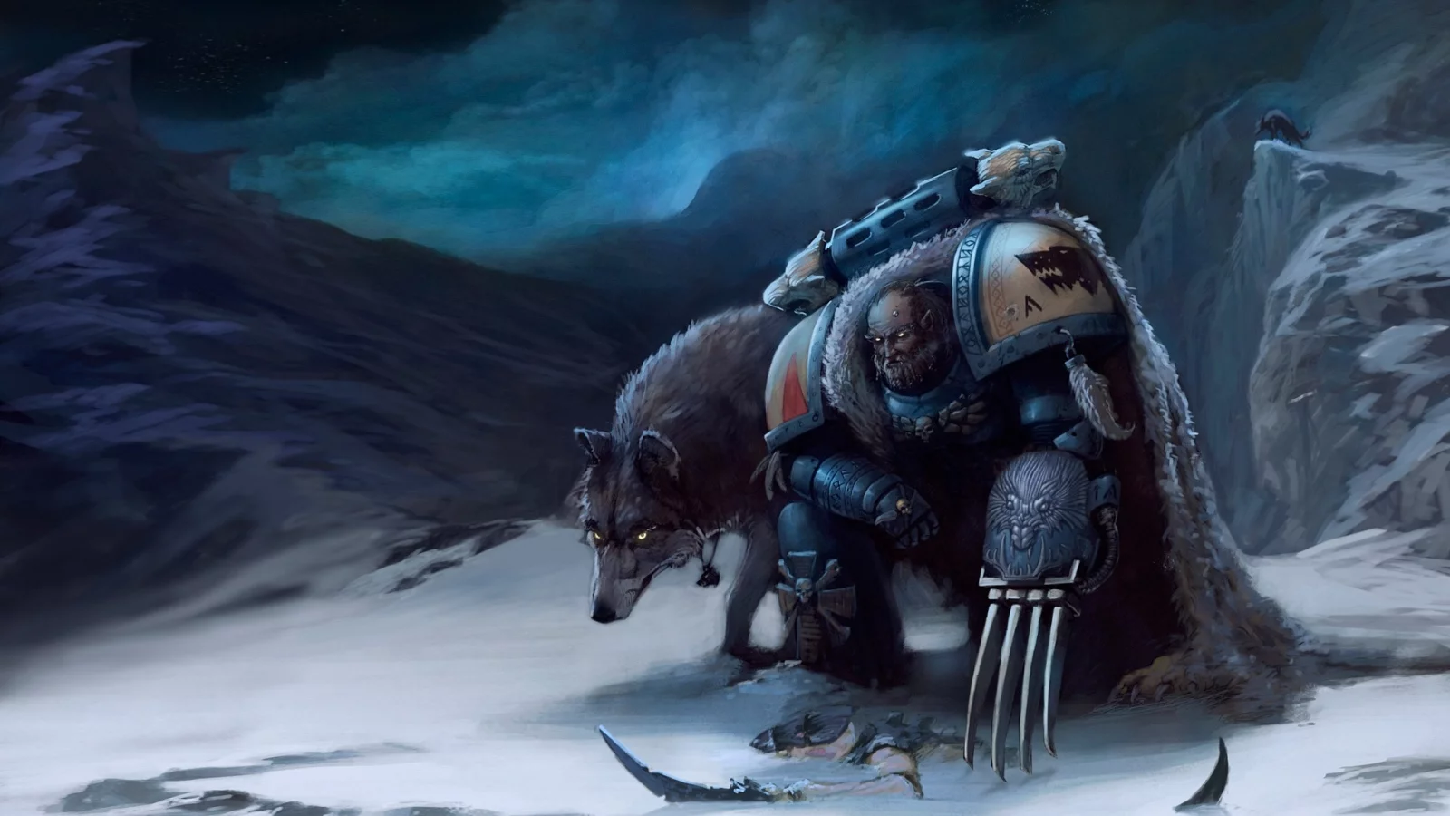 волки, tyranid, space wolves, warhammer, когти, космодесантник, 40k