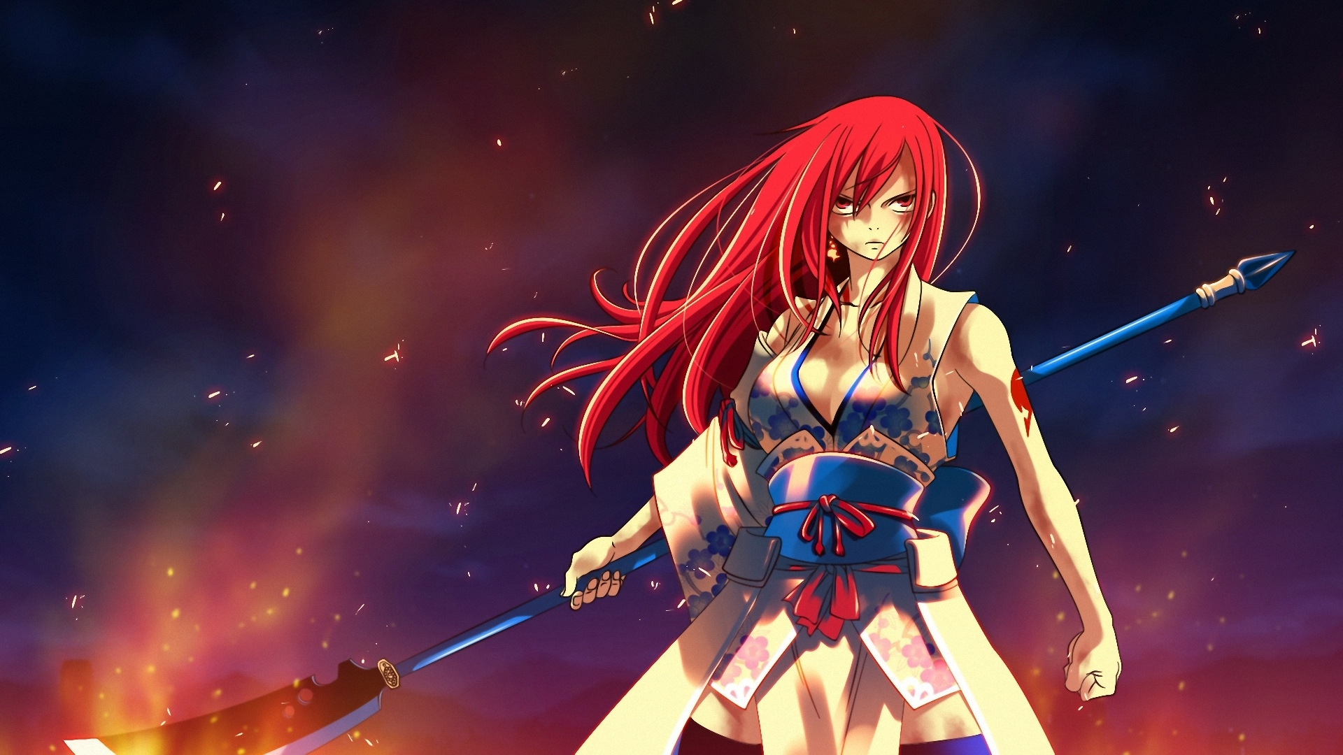 Картинка на рабочий стол сказка о хвосте феи, erza scarlet, фейри тейл,  fairy tail 1920 x 1080